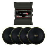 Kit 4 Woofer E-510 Pro 2000 Rms Modulo Stetsom Ex3000 Black