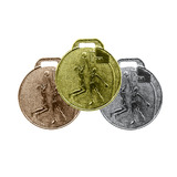 Kit 40 Medalhas Metal 35mm Basquete - Ouro Prata Bronze