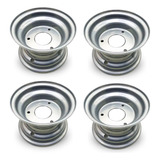 Kit 4x Roda Aro 06 P/ Pneu 145/70-6 De Quadriciclo - Dsr