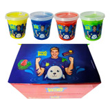 Kit 4x Slime Luccas Neto Gelástica | Amoeba Mega Elástica +