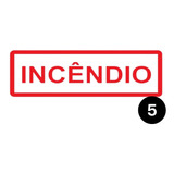 Kit 5 Adesivos Visor Abrigo Incendo Hidrante 17cm X 6,5cm