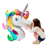 Kit 5 Balão Unicórnio Grande 1 Metro Metalizado 100x65cm