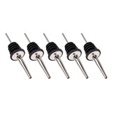 Kit 5 Bicos Dosador Garrafa Inox Bartender Biqueira Tequila