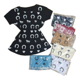 Kit 5 Blusa Feminina Estampas Cavalo Atacado Revenda