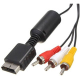 Kit 5 Cabos Av Ps2 Ps3 Áudio E Vídeo Rca Para Playstation 
