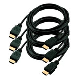 Kit 5 Cabos Hdmi 2.0 Alta Definição 1.8m Uhd 5gb/s Atacado