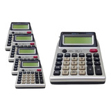 Kit 5 Calculadora Com Duplo Visor + Testa Dinheiro Fals