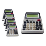 Kit 5 Calculadora Com Duplo Visor + Testa Dinheiro Falso