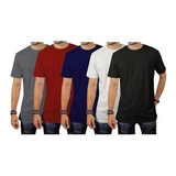 Kit 5 Camisa Masculina Camiseta Básica Plus Size Premium 