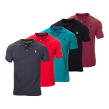 Kit 5 Camisas Gola Polo Masculina Camiseta De Algodão 