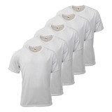 Kit 5 Camiseta Branca Básica Açougue Padaria Pizzaria Oferta