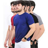 Kit 5 Camiseta Masculina Básica Blusa Camisa
