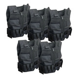 Kit 5 Capa Colete Tático Policial Vigia Segurança Preto