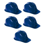 Kit 5 Capacete De Proteção Para Obra Segurança Aba Frontal