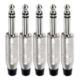 Kit 5 Conectores Plug Santo Angelo P10 Stereo Niquelado Sa2x