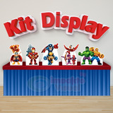 Kit 5 Displays De Mesa Marvel Super Hero Squad Decoração