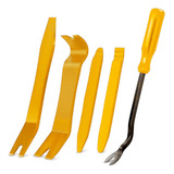 Kit 5 Espátulas Nylon Desmontar Painel Moldura Portas Carros