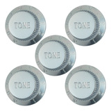 Kit 5 Knobs Plástico Tone Guitarra Strato - Kpt13 - Cromado