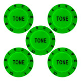 Kit 5 Knobs Plástico Tone Guitarra Strato - Kpt13 - Verde