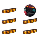 Kit 5 Lanternas Tapa Sol Scania S4 S5 Led Amarela 24v
