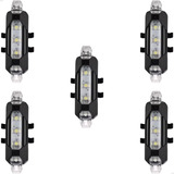 Kit 5 Luz Led Sinalizador Pisca Lanterna Luz Bike Patinete