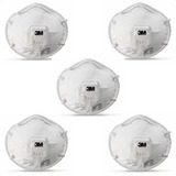 Kit 5 Máscara Concha Proteção Respiratória Com Válvula Pff2