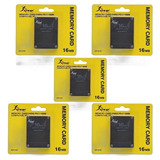 Kit 5 Memory Card 16mb Máximo Desempenho Preto Kp-016