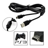 Kit 5 Pçs Cabo Usb P/ Controle S/fio Ps3 - 1,8 Mts C/ Filtro