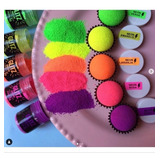 Kit 5 Pós Glitz Cores Neon Brilha Na Luz Negra Para Decorar