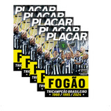Kit 5 Pôsteres Futebol Botafogo Tricampeão Brasileiro 2024