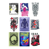 Kit 5 Quadros Placas Decorativas Underground E Rock 2-14