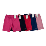 Kit 5 Shorts Infantil 1 Ao 16 Bermuda Menina Atacado Sortido