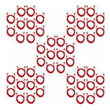 Kit 50 Cabos Rca Injetado Vermelho 1 Metro Cristal Matte