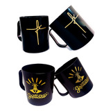 Kit 50 Caneca Plástica Gratidão + 50 Caneca Plástica Fé