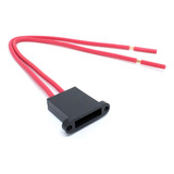 Kit 50 Chicotes Porta Fusível Lâmina Médio C/ Aba Fio 4mm
