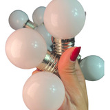 Kit 50 Lâmpada Bolinha Bulbo Led 1w Branco Quente 110v 220v