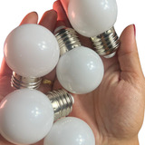 Kit 50 Lâmpada Bolinha Bulbo Led 1w Branco Quente 110v 220v