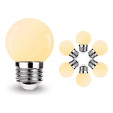Kit 50 Lâmpada Bolinha Bulbo Led 1w Branco Quente 110v 220v