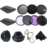 Kit 58mm Filtro Uv Cpl Fld Nd2 Nd4 Nd8 18-55 Canon 