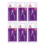 Kit 6 Alicate Mundial 777 Cutícula Profesional Inox Cortador