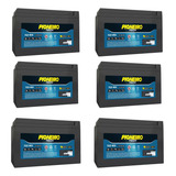 Kit 6 Baterias Estacionaria Nobreak E Sistema Solar 12v 9ah