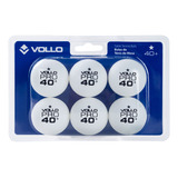 Kit 6 Bolas De Tênis De Mesa Bolinhas De Ping Pong Branca 1 Estrela Vollo Abs 40mm