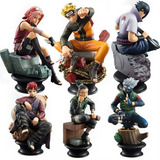 Kit 6 Bonecos Action Figure Naruto Sasuke Kakashi Gaara 