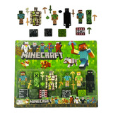 Kit 6 Bonecos Articulados Minicraft + Acessorios Brinquedo