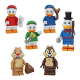 Kit 6 Bonecos Ducktales Tio Patinhas Bloco De Montar
