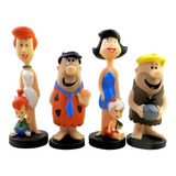 Kit 6 Bonecos Os Flintstones Fred, Barney, Wilma, Betth 15cm