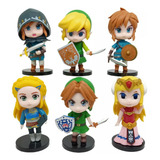 Kit 6 Bonecos The Legend Of Zelda Link Action Figure 10cm