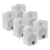 Kit 6 Caixas De Som Ambiente Mxt Mxk-25 Cor Branca