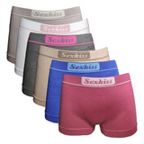 Kit 6 Calcinhas Boxer Feminina Boys Shorts Bumbum Perfeito