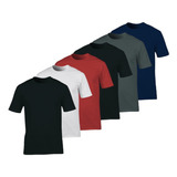 Kit 6 Camisetas Masculinas Plus Size Básica Malha Fria Luxo